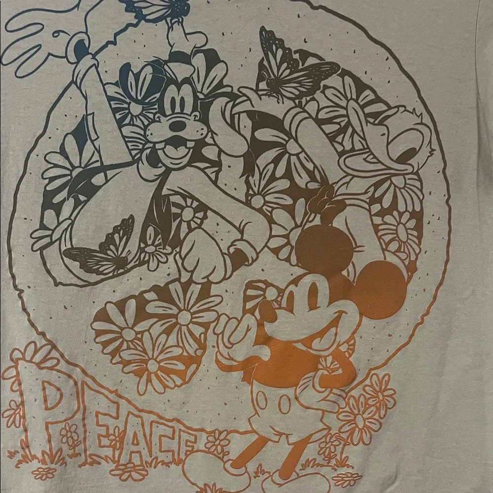 Disney Tan T-Shirt with Mickey + Donald and Goofy Graphic - Picture 4 of 4
